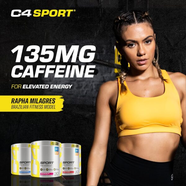Pre Entreno C4 Sport Cellucor 30 servicios sabor Fruit Punch - suplemento en polvo para energía y rendimiento deportivo