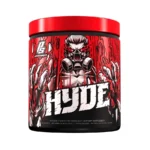 Envase del suplemento Pre entreno HYDE OG de ProSupps en polvo, sabor Tropical cyclone, presentación de 30 servicios.
