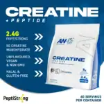 Creatine + Peptide AN Performance 444g sin sabor – Suplemento en polvo con creatina y péptidos vegetales