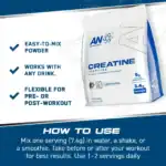 Creatine + Peptide AN Performance 444g sin sabor – Suplemento en polvo con creatina y péptidos vegetales