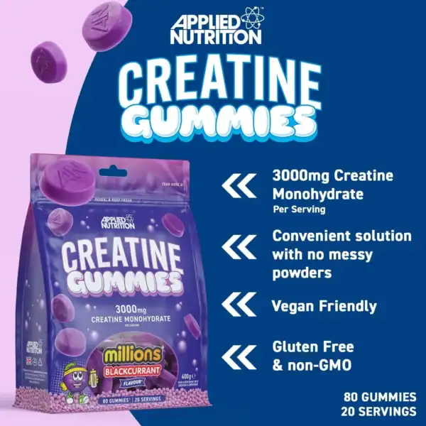 informacion Nutricional Creatina Gummies Applied Nutrition