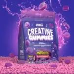 Gomitas de creatina Applied Nutrition sabor grosella negra, 3000 mg de creatina monohidratada por porción. Creatina Gummies