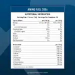 Informacion Nutricional Amino Fuel