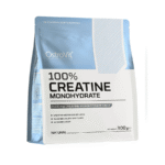 Envase de creatina monohidrato OstroVit 300g en polvo micronizado sin sabor